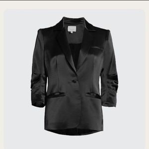 Cinq a Sept Black Satin Kylie Blazer XS